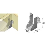 SUPPORTO PER TRAVI IN LEGNO ESTERNO ARRAS 40X100X2mm ZINCATO A CALDO 4741280722331