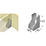 SUPPORTO PER TRAVI IN LEGNO INTERNO ARRAS 40X110X2mm ZINCATO A CALDO 4741280723185