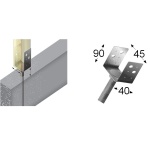 SUPPORTO DI FISSAGGIO TIPO U CON ANCORAGGIO ARRAS 45X40X90X4mm ZINCATO A CALDO 4741280735256