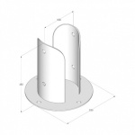 SUPPORTO PER PILASTRI GRUNDLINE 102X180X2.5mm 5907708132505_2